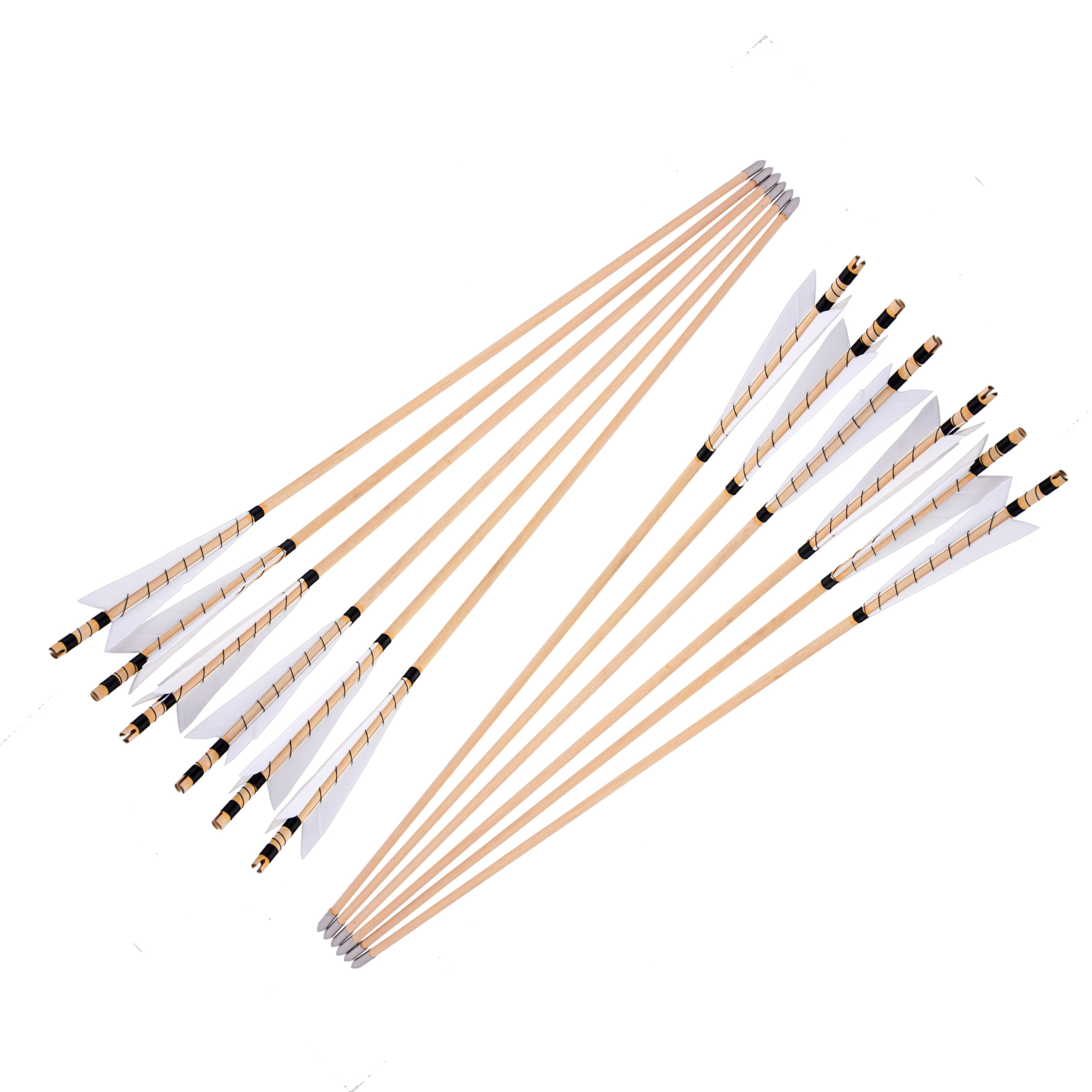 Wooden Arrows 32 inch Feathers Traditional Longbow Archery