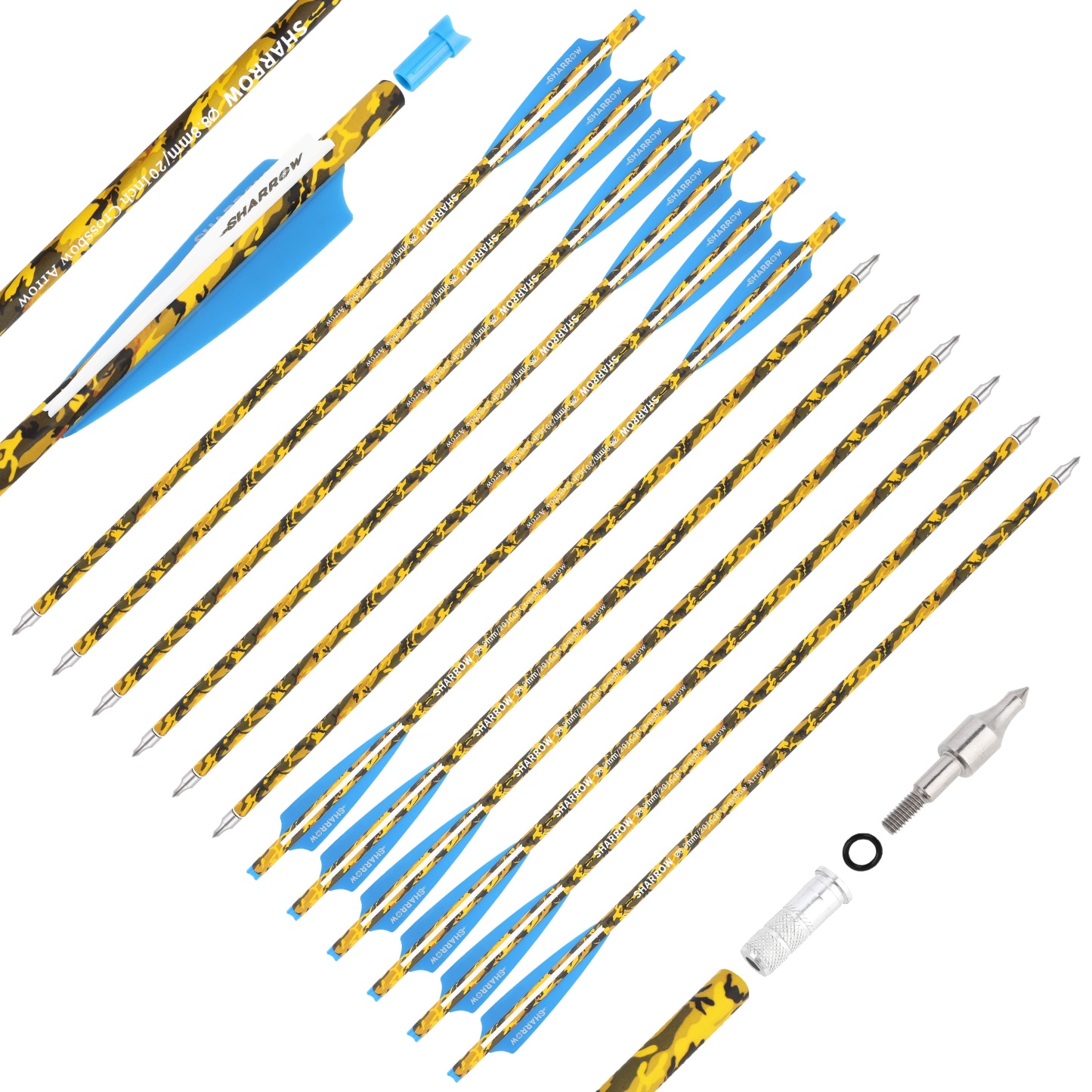 12pcs Carbon Arrows 16''/17''/18''/20''/22'' Mini Bow Bolt Hunting