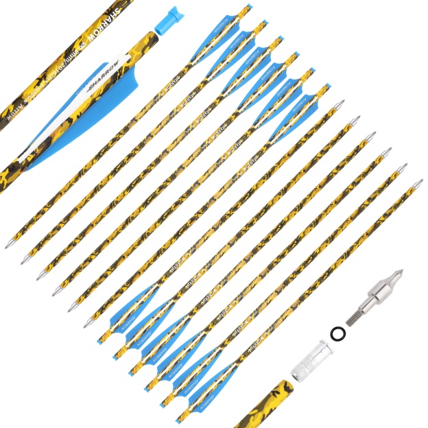 12pcs Carbon Arrows 16''/17''/18''/20''/22'' Mini Bow Bolt Hunting