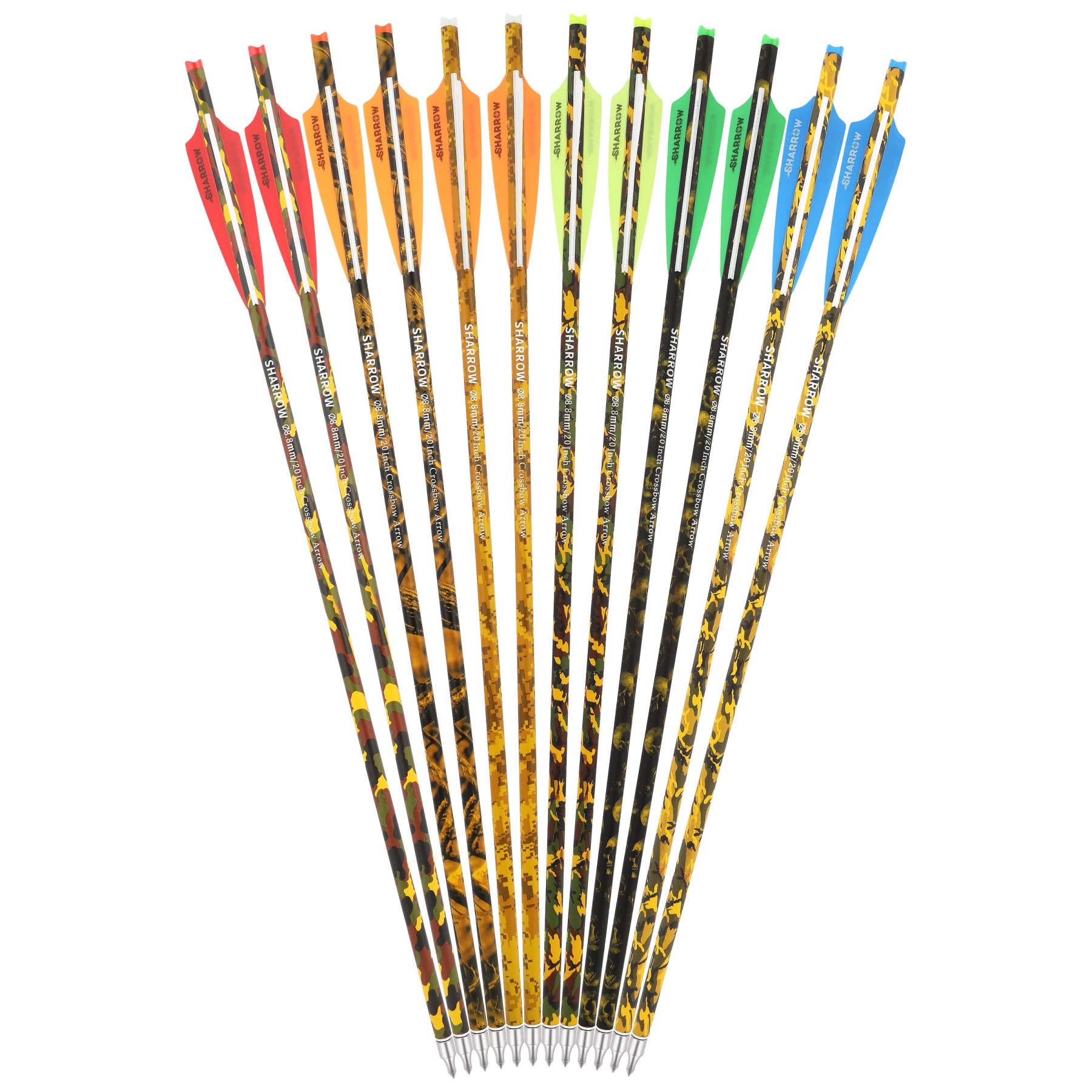 12pcs Carbon Arrows 16''/17''/18''/20''/22'' Mini Bow Bolt Hunting