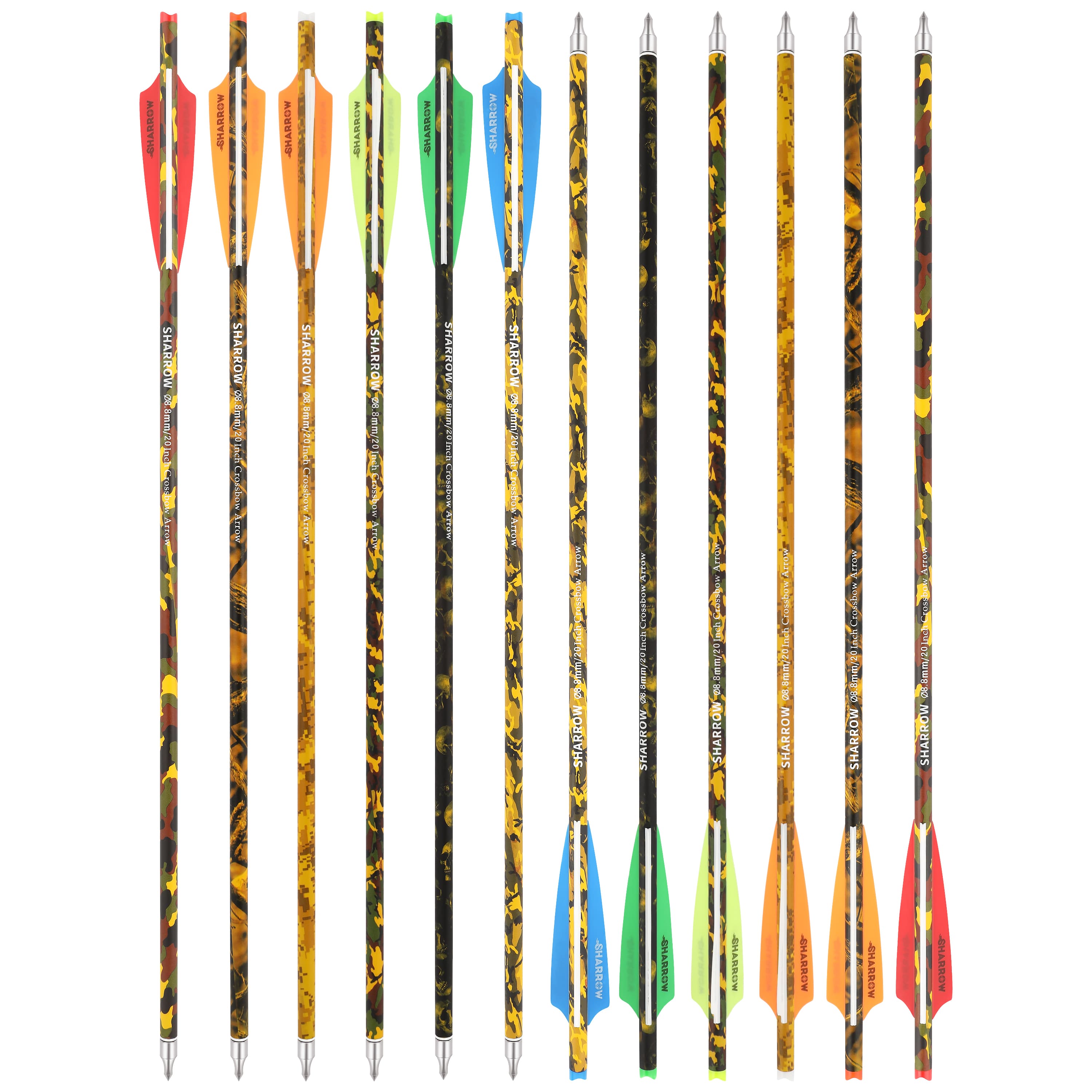 12pcs Carbon Arrows 16''/17''/18''/20''/22'' Mini Bow Bolt Hunting