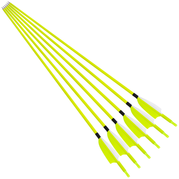 30" Archery Carbon Arrows Turkey Feather Spine 500
