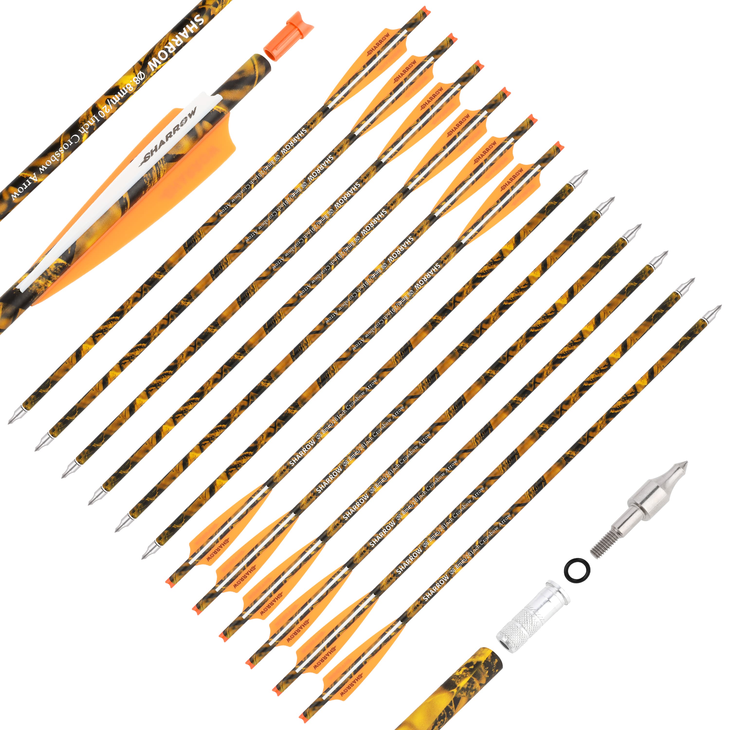 12pcs Carbon Arrows 16''/17''/18''/20''/22'' Mini Bow Bolt Hunting