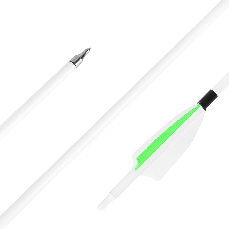 30" Archery Carbon Arrows Turkey Feather Spine 500