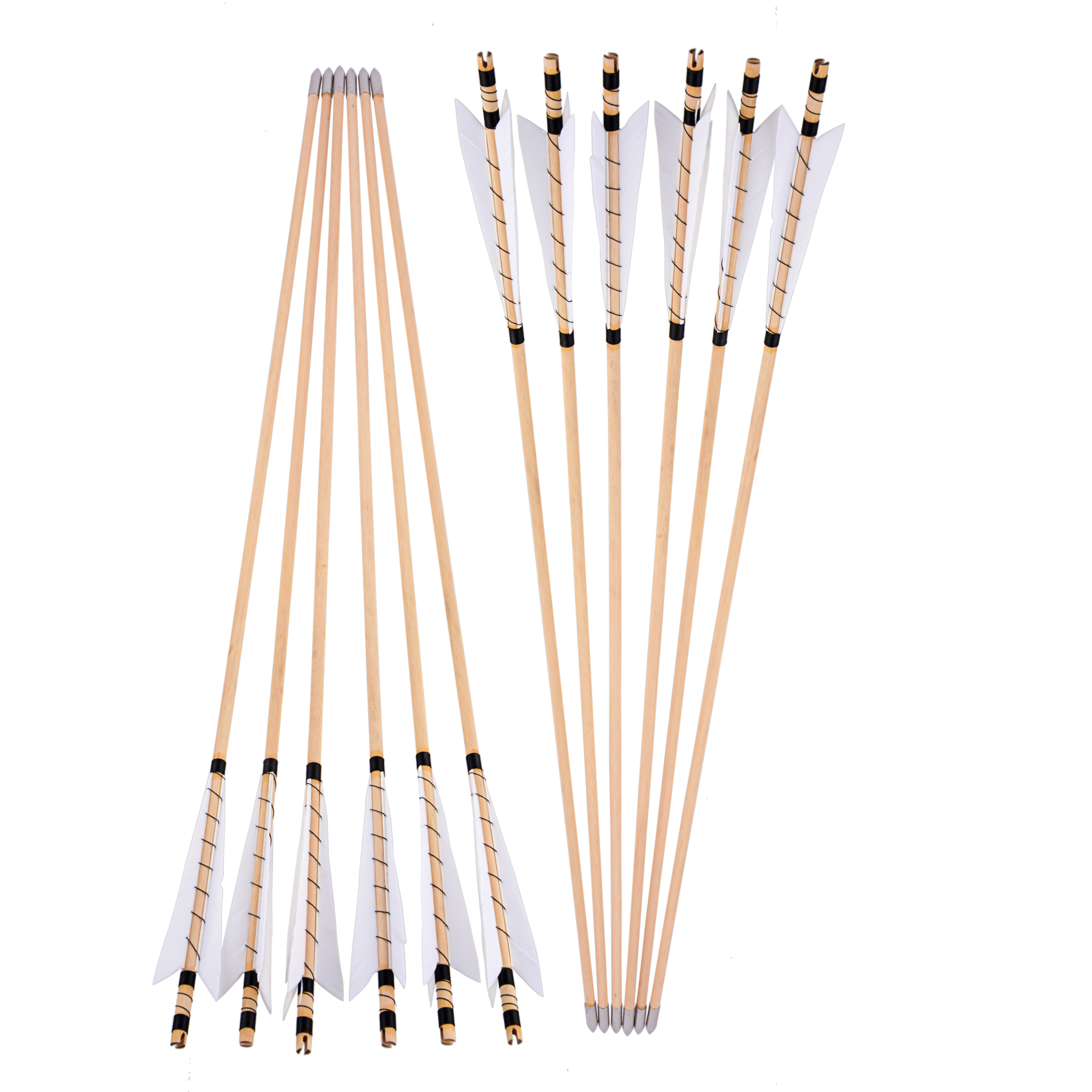 Wooden Arrows 32 inch Feathers Traditional Longbow Archery