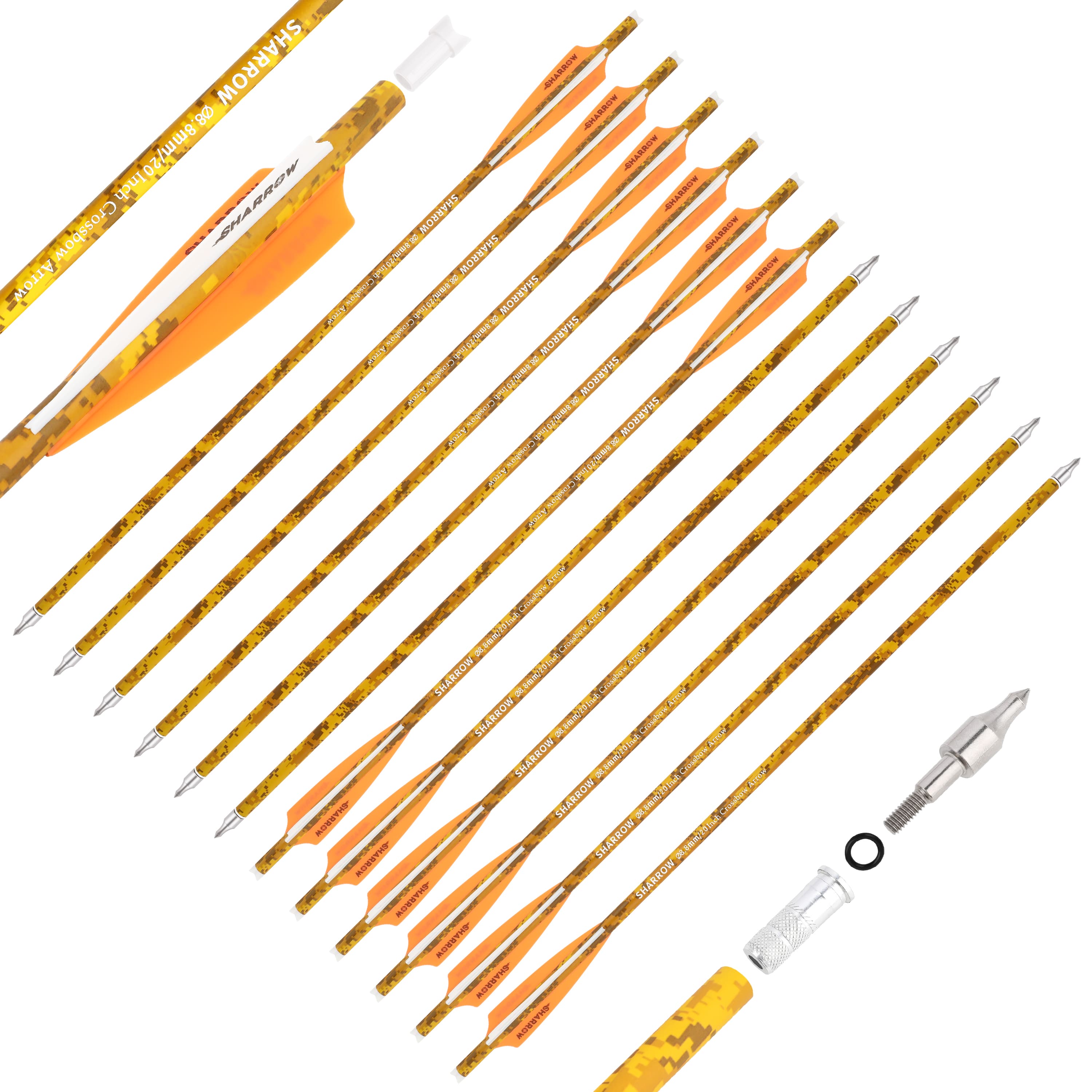 12pcs Carbon Arrows 16''/17''/18''/20''/22'' Mini Bow Bolt Hunting