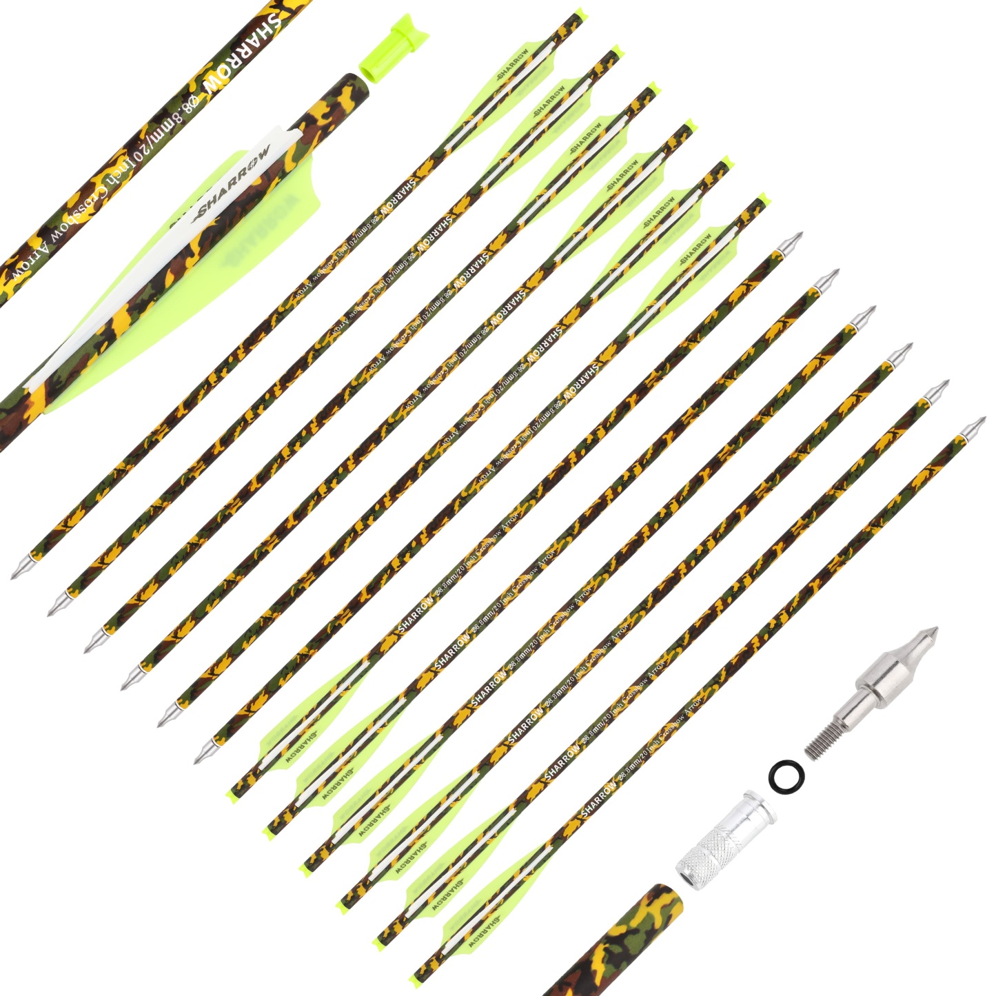 12pcs Carbon Arrows 16''/17''/18''/20''/22'' Mini Bow Bolt Hunting