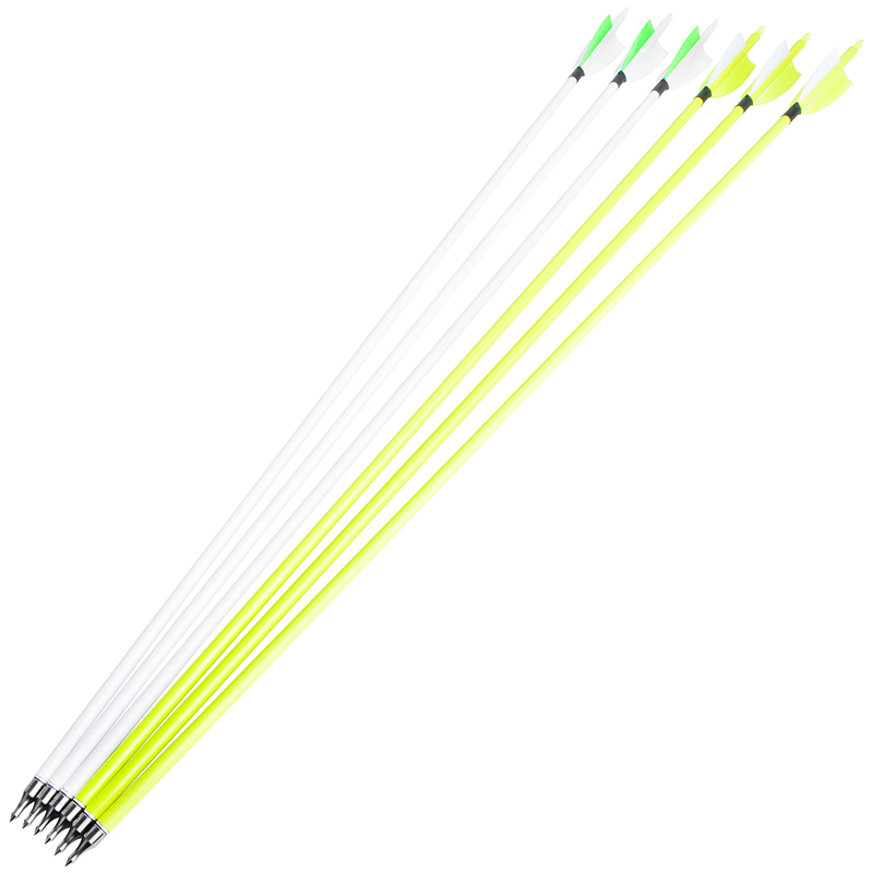 30" Archery Carbon Arrows Turkey Feather Spine 500