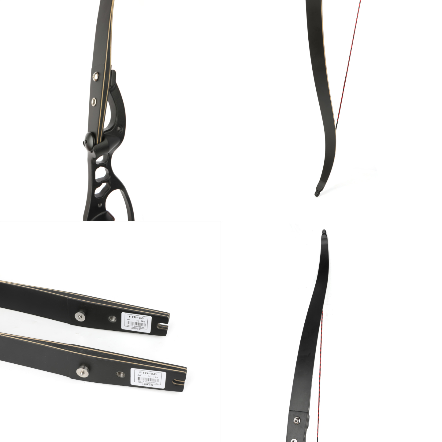 TBOW Archery Hunting Recurve Bow 30-50Ibs 64 inch FORMULA Limbs