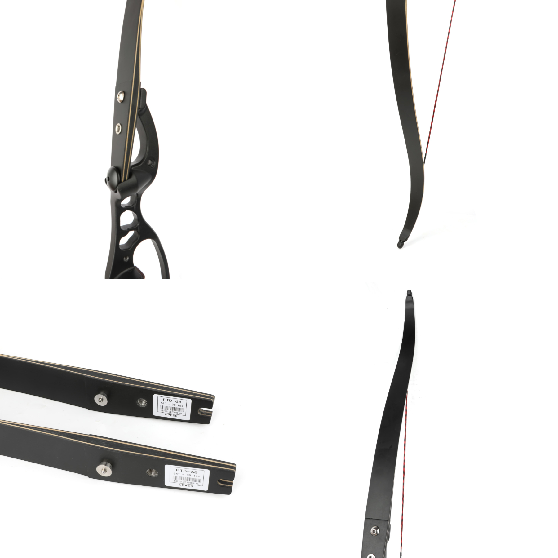 TBOW Archery Hunting Recurve Bow 30-50Ibs 64 inch FORMULA Limbs