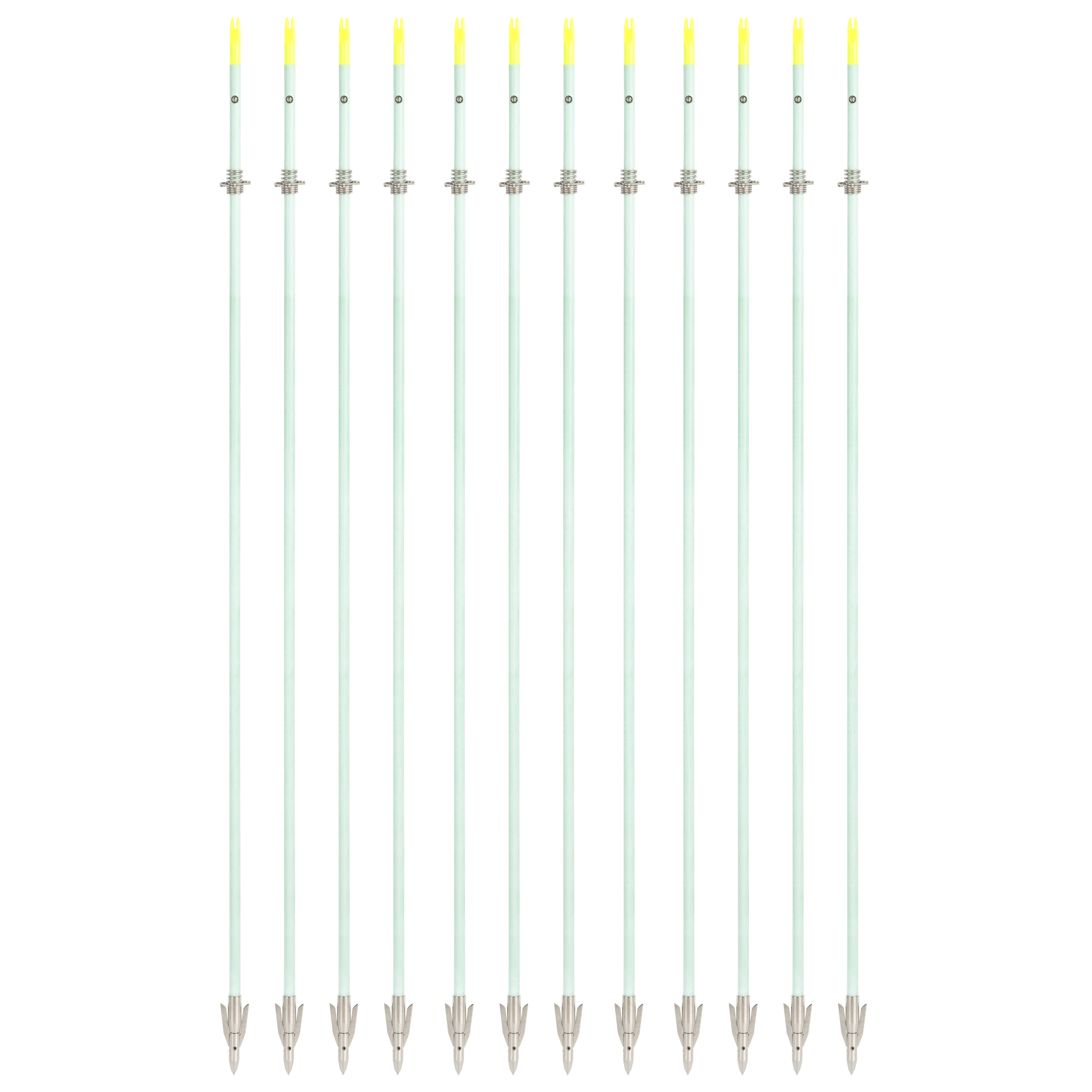 Bow Fishing Arrows Night Glow Broadheads Fiberglass 34" 