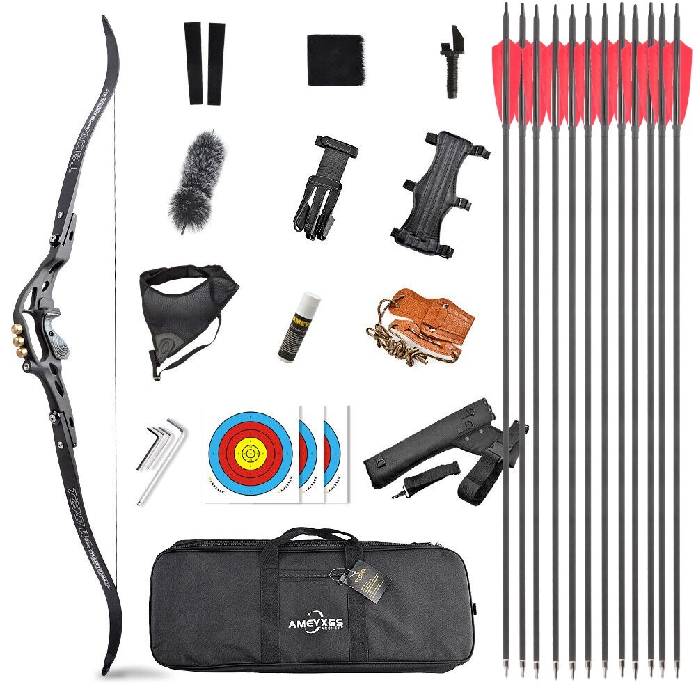 TBOW ILF American Hunting Recurve Bow and Arrow Set Takedown 62"