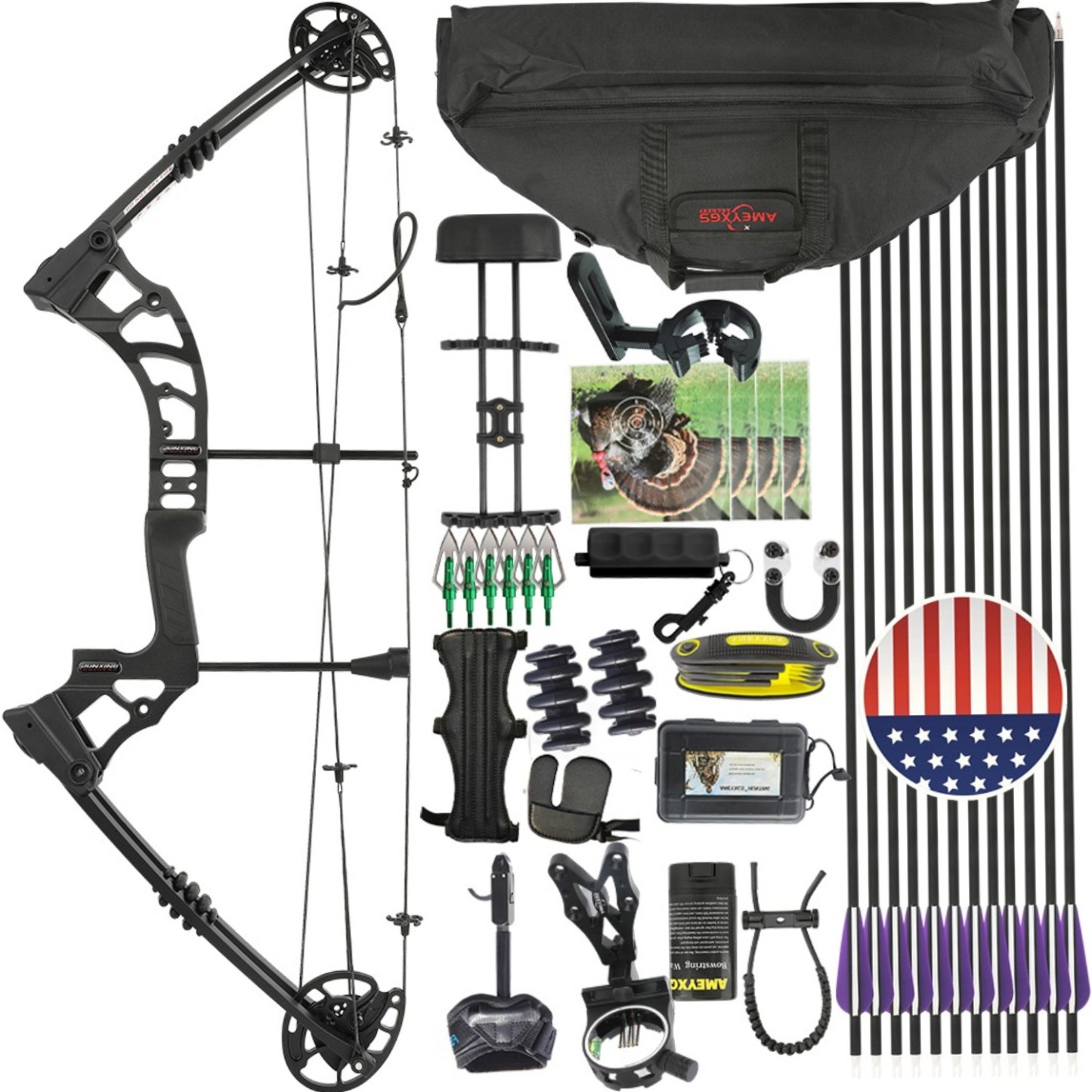 JUNXING M12A Compound Bow70lb Hunting Package