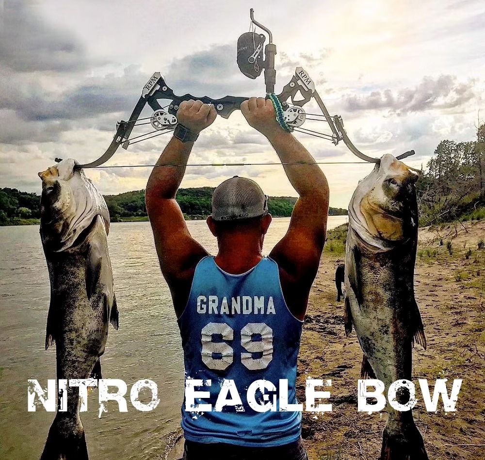 NITRO EAGLE Compound Bow 55-80% Let-Off 320FPS CNC Fishing