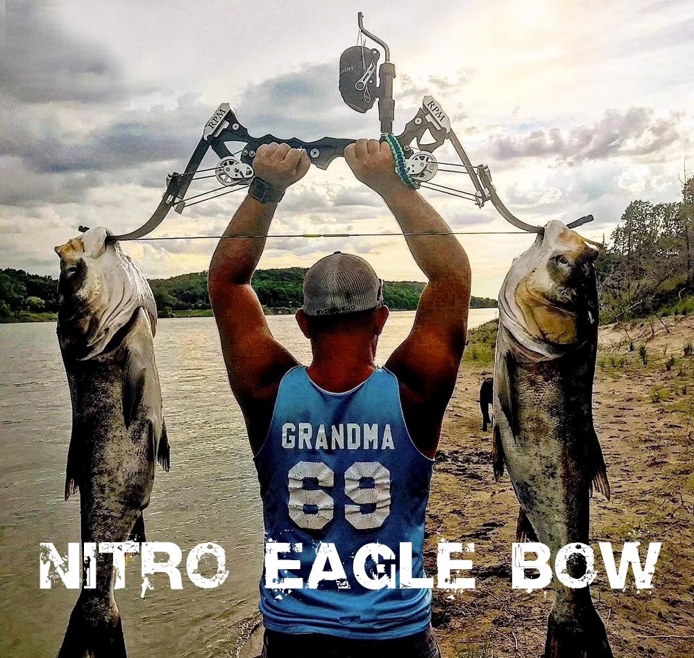 NITRO EAGLE Compound Bow 55-80% Let-Off 320FPS CNC Fishing