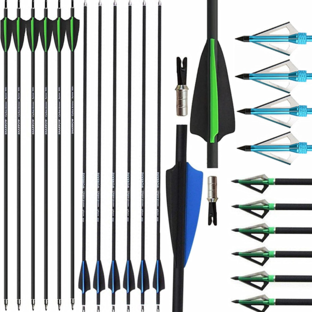 500 Spine Carbon Arrows Target & Hunting Compound & Recurve Bows