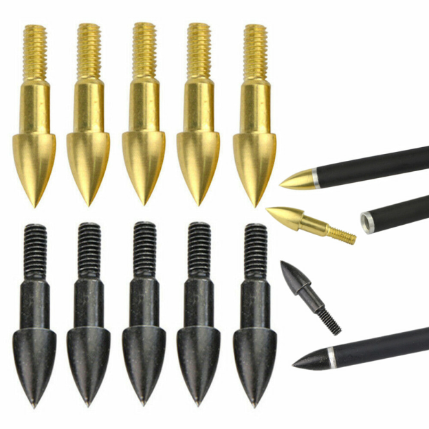 Archery Points Screw-In Target Tips for Practice 60 65 75 100 grain