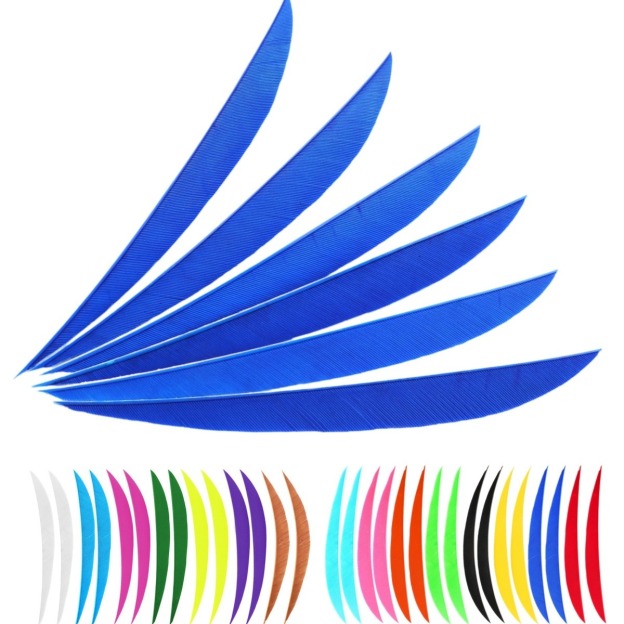 Natural Turkey Arrow Feathers 5" Traditional Fletching 50pcs