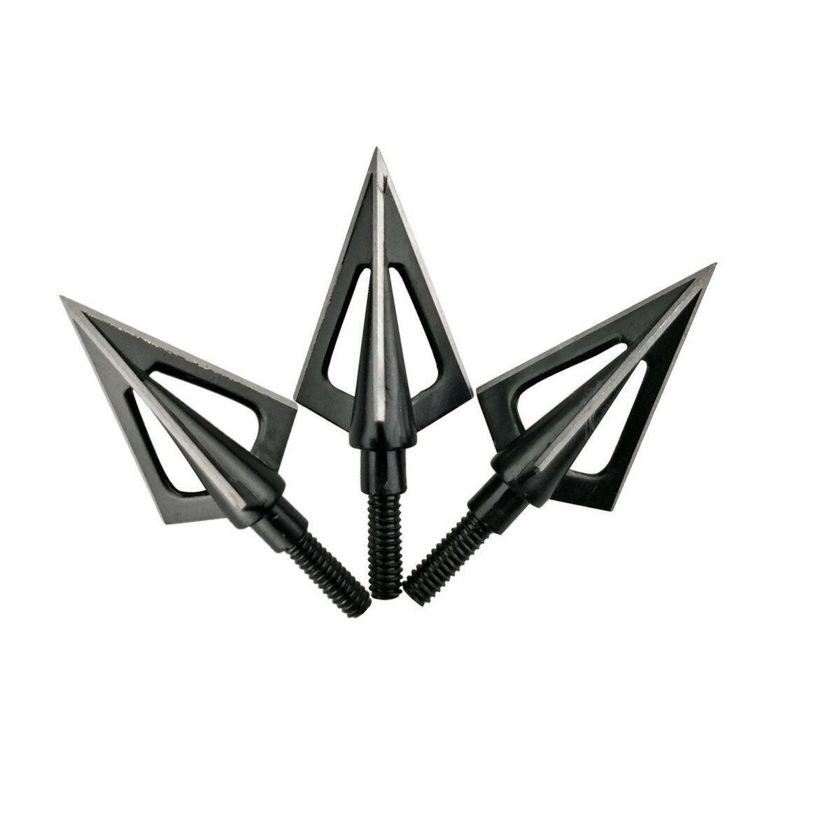 3-Blade Hunting Broadheads 100 Grain Arrow Tips Triple-Blade