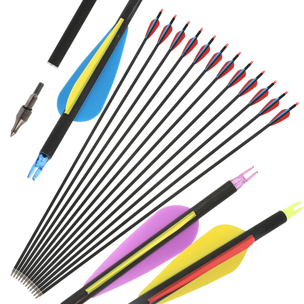 30" Carbon Arrows Spine 500 TPU Vanes Target Practice and Hunting