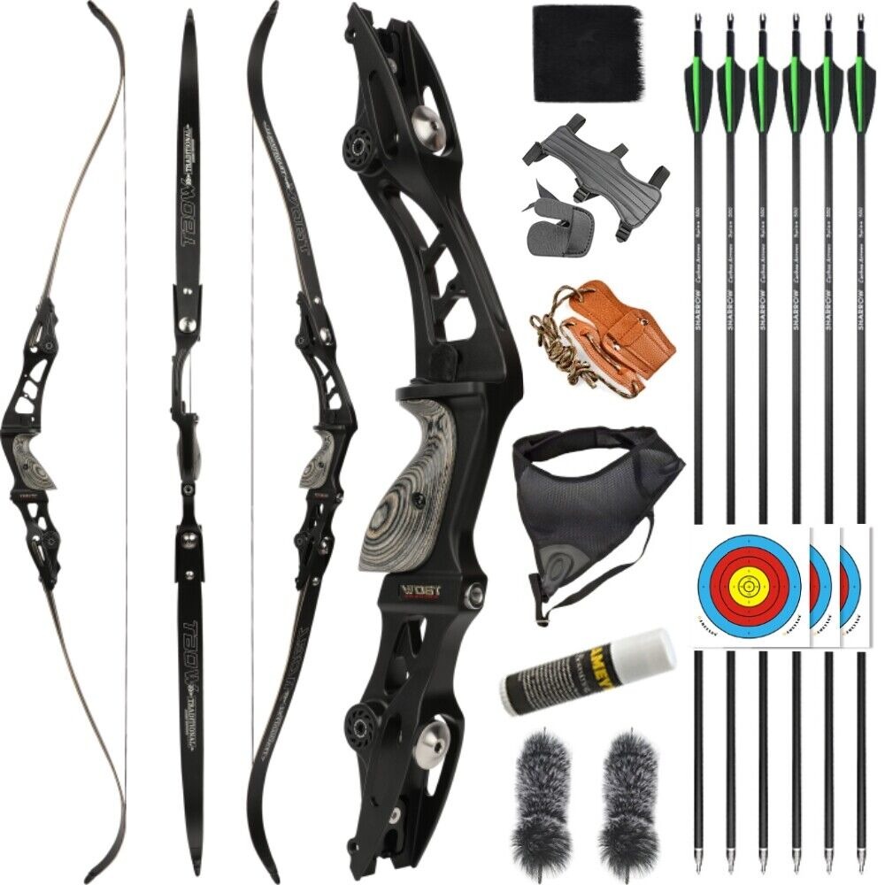 JUNXING F263 TBOW ILF Recurve Bow 62 inch 25-60lbs Hunting Target Bow