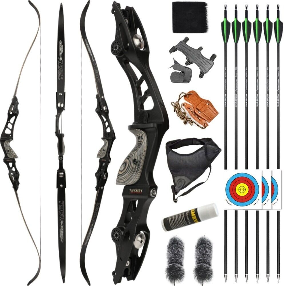 JUNXING F263 TBOW ILF Recurve Bow 62 inch 25-60lbs Hunting Target Bow