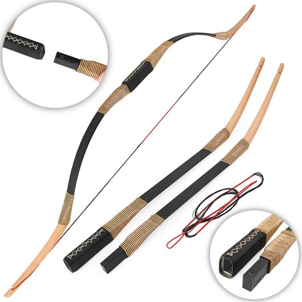 55inch Traditional Bow Handmade Wood Horse Bow 20-35lbs RH LH