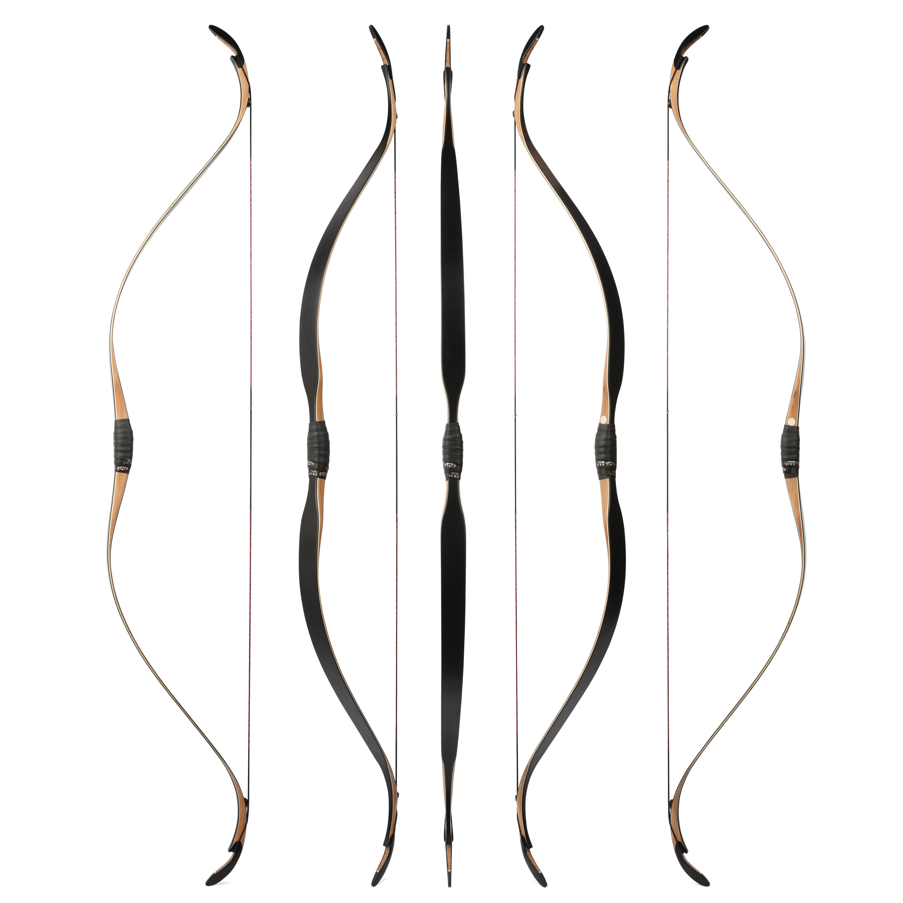 56" Archery Traditional Longbow Kit 20–45lbs RH/LH Laminated Bow