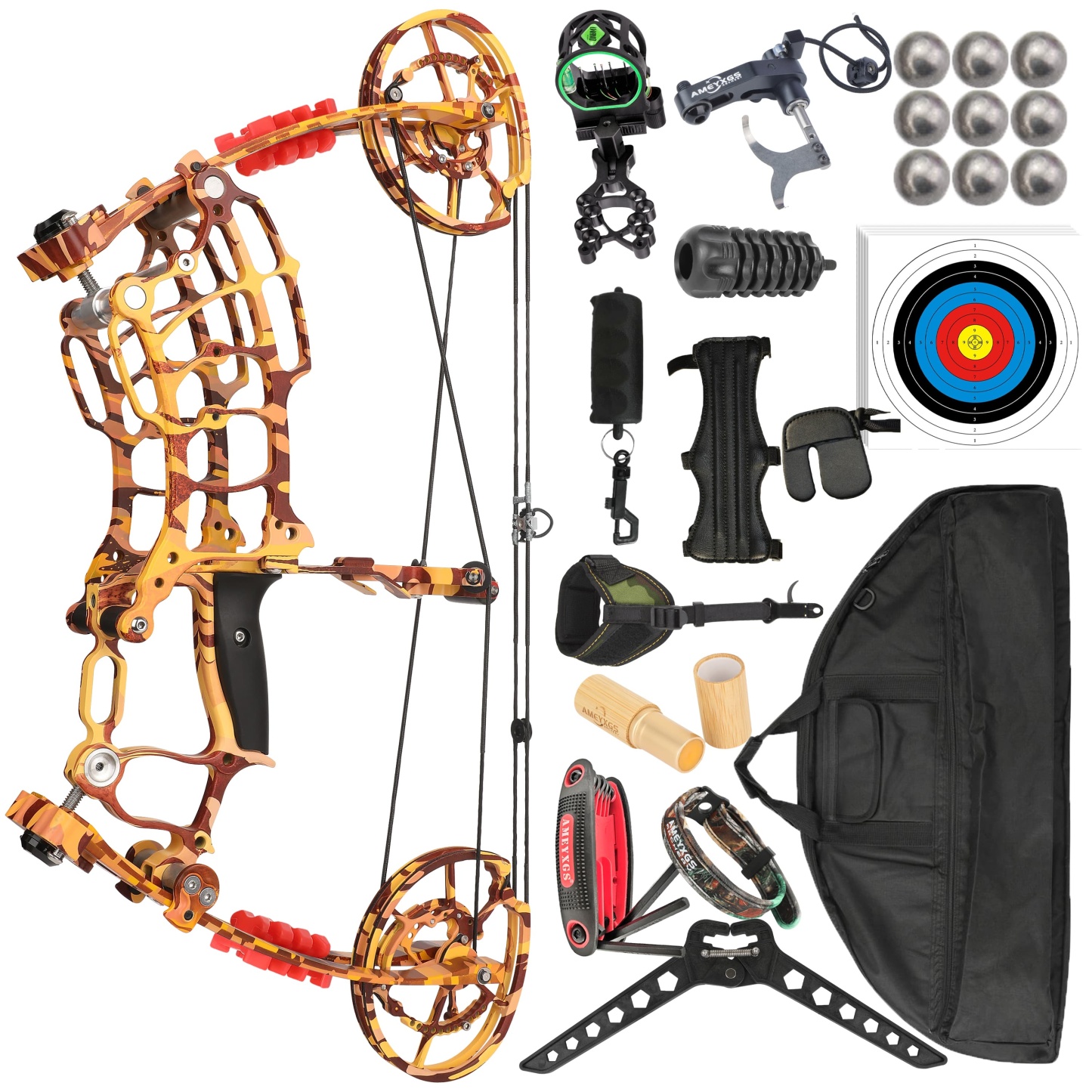 VILLAIN Dual-Purpose Compound Bow 30-70lbs, 420FPS Steel Ball Velocity
