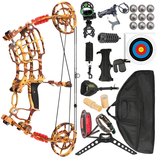 VILLAIN Dual-Purpose Compound Bow 30-70lbs, 420FPS Steel Ball Velocity