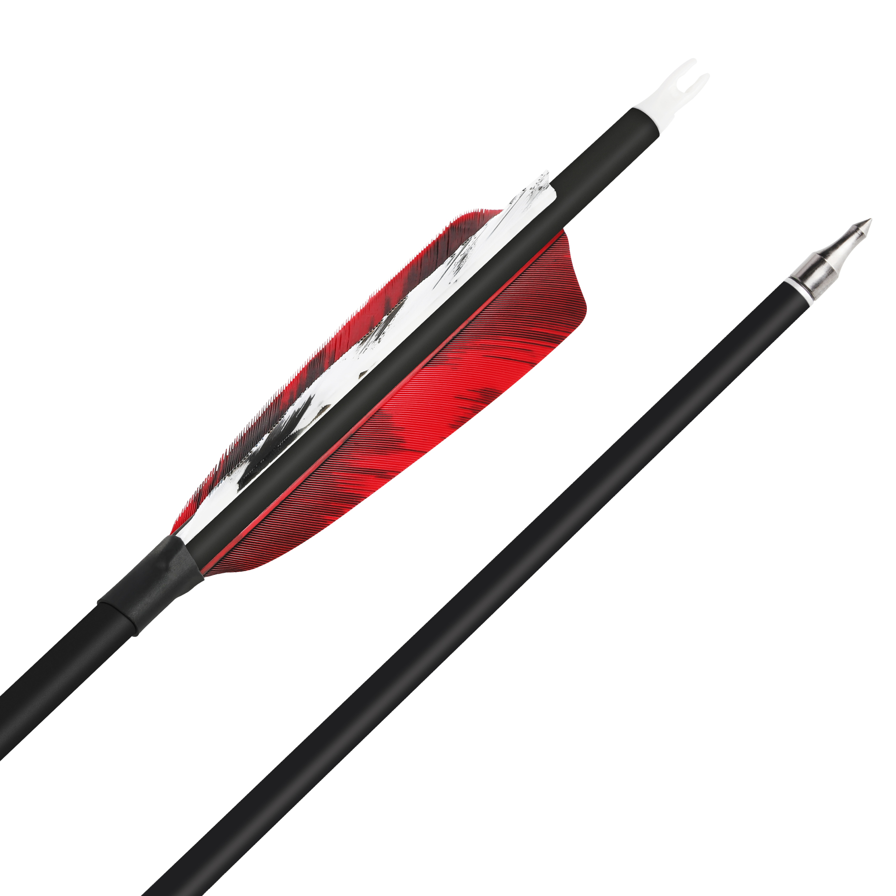 Hunting Practice Arrow Natural Feather Carbon Spine 500