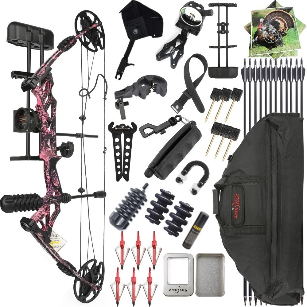 Compound Bow Arrows Set 320 FPS 30-70lb Hunting