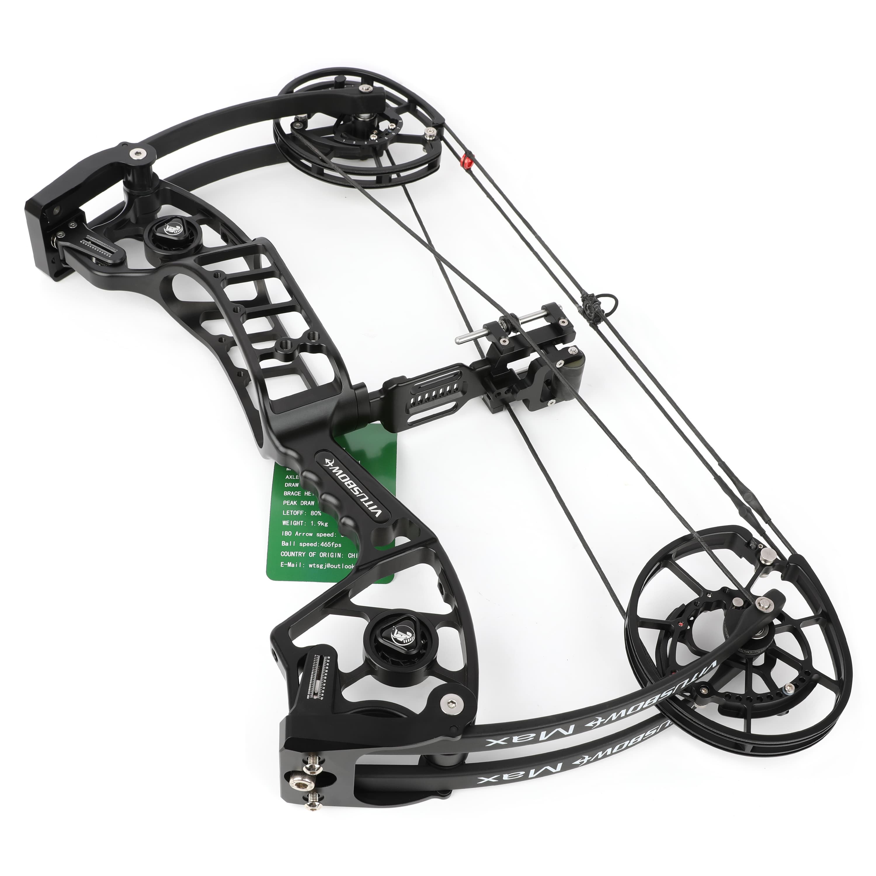 VITUS Dual Compound Bow Shoots Arrows/Steel Balls 340FPS 30-80lbs
