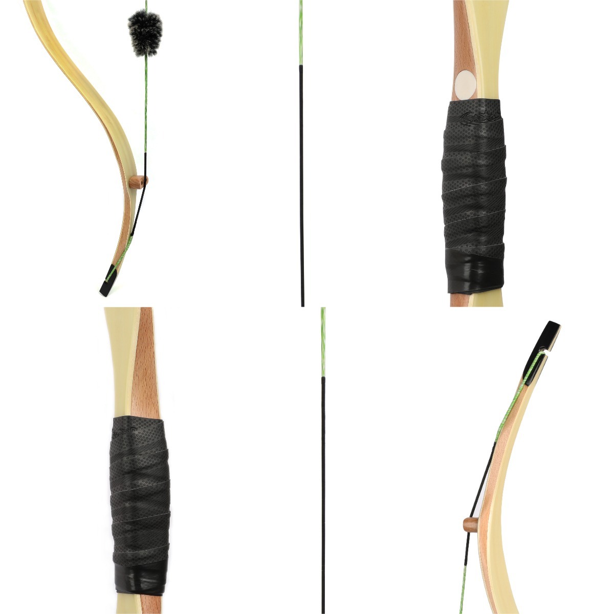 58" One Piece Traditional Bow 20-45lbs Archery RH LH