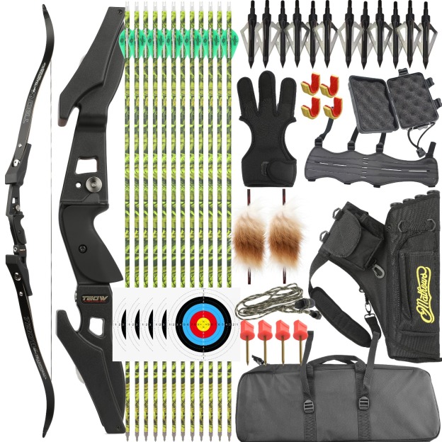 TBOW Complete ILF hunting Bow Set 62" Takedown Recurve 25-60lbs