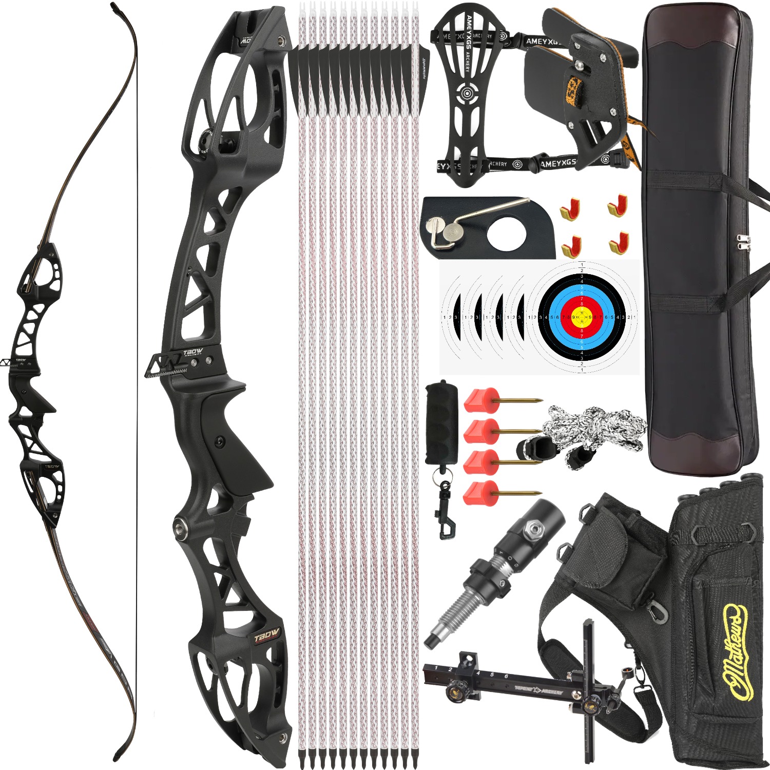 TBOW H8 Recurve Bow Set Target Competition F Interface 68"