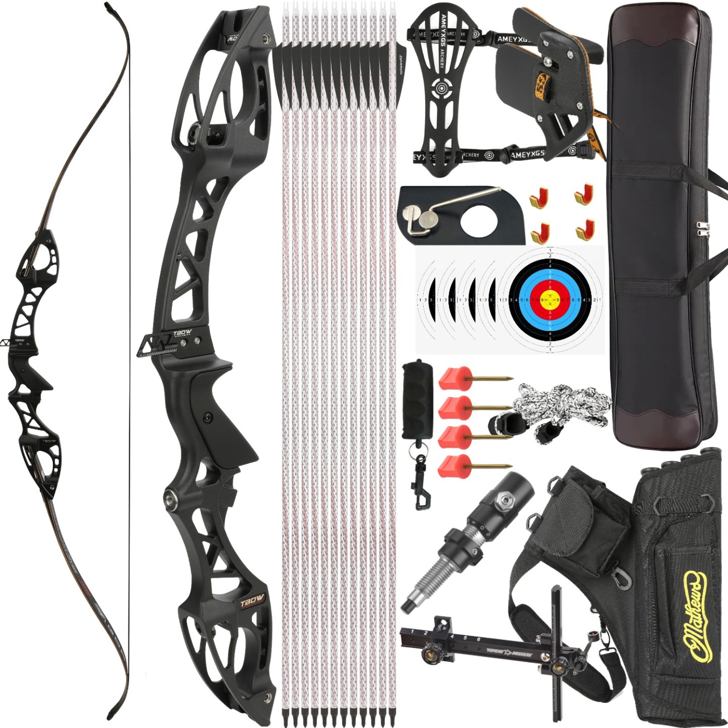 TBOW H8 Recurve Bow Set Target Competition F Interface 68"