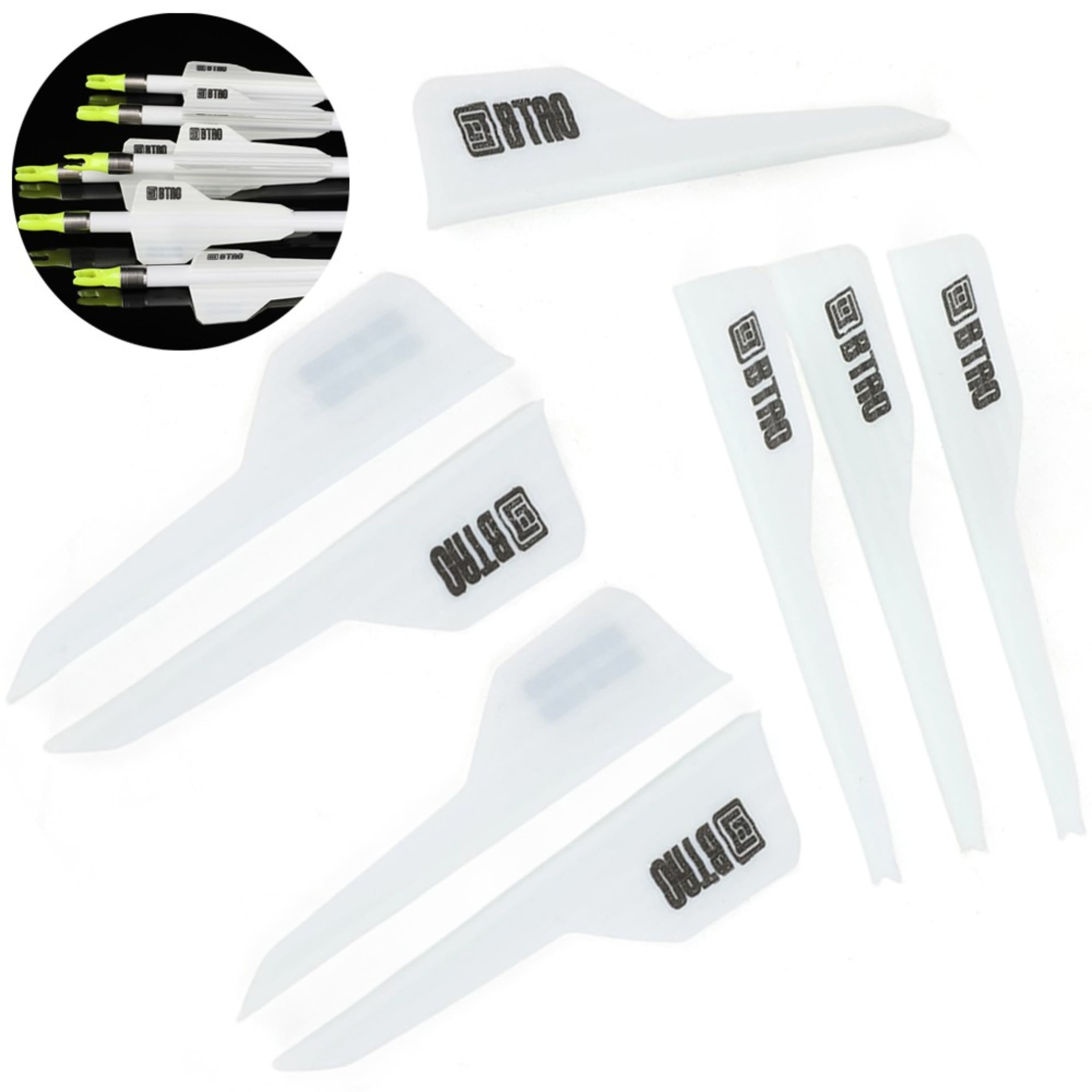 Archery Rubber Arrow Vanes 2.5" for DIY Fletching