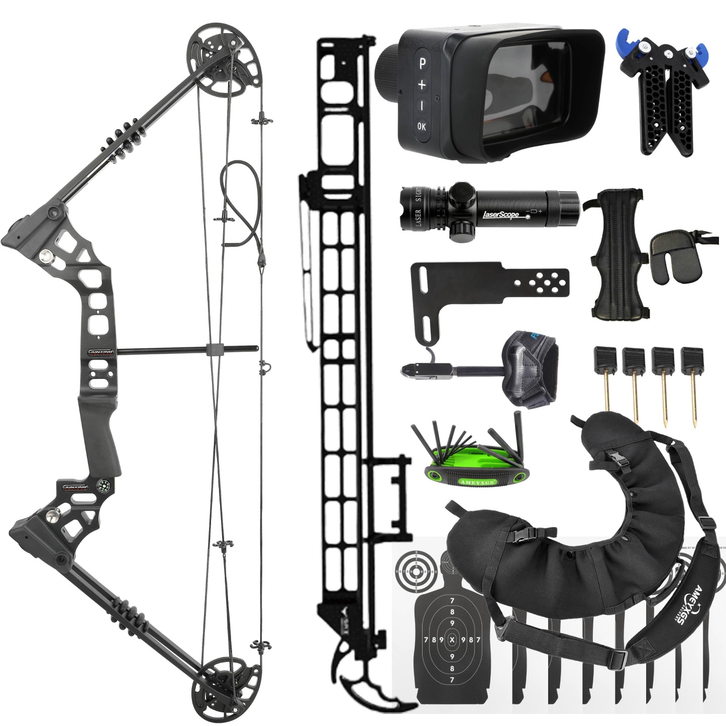 Junxing X8 Compound Bow Set Adjustable Hunting Bow 20-70lb