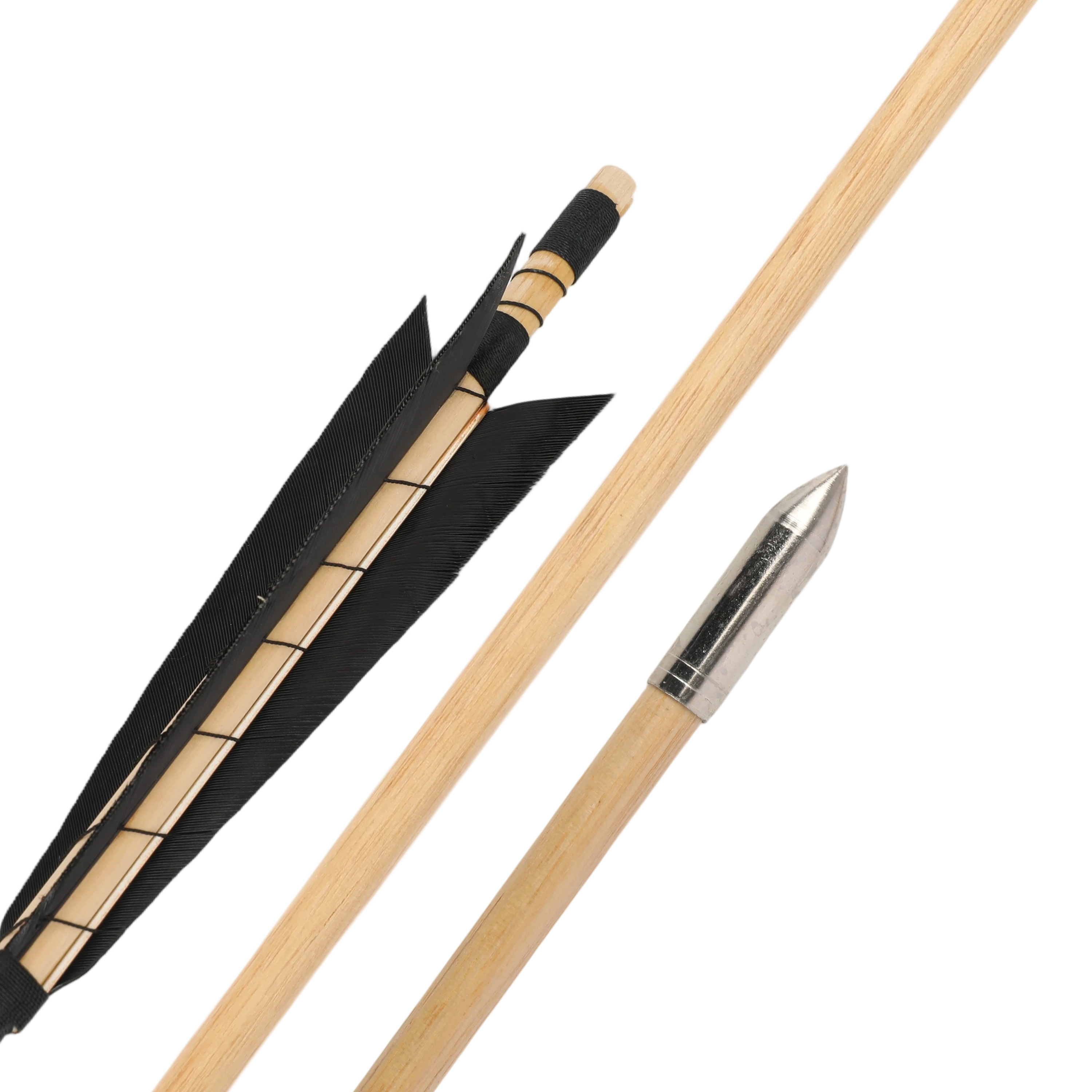 32" Wooden Arrows 5" Turkey Feathers Traditional Longbow Archery