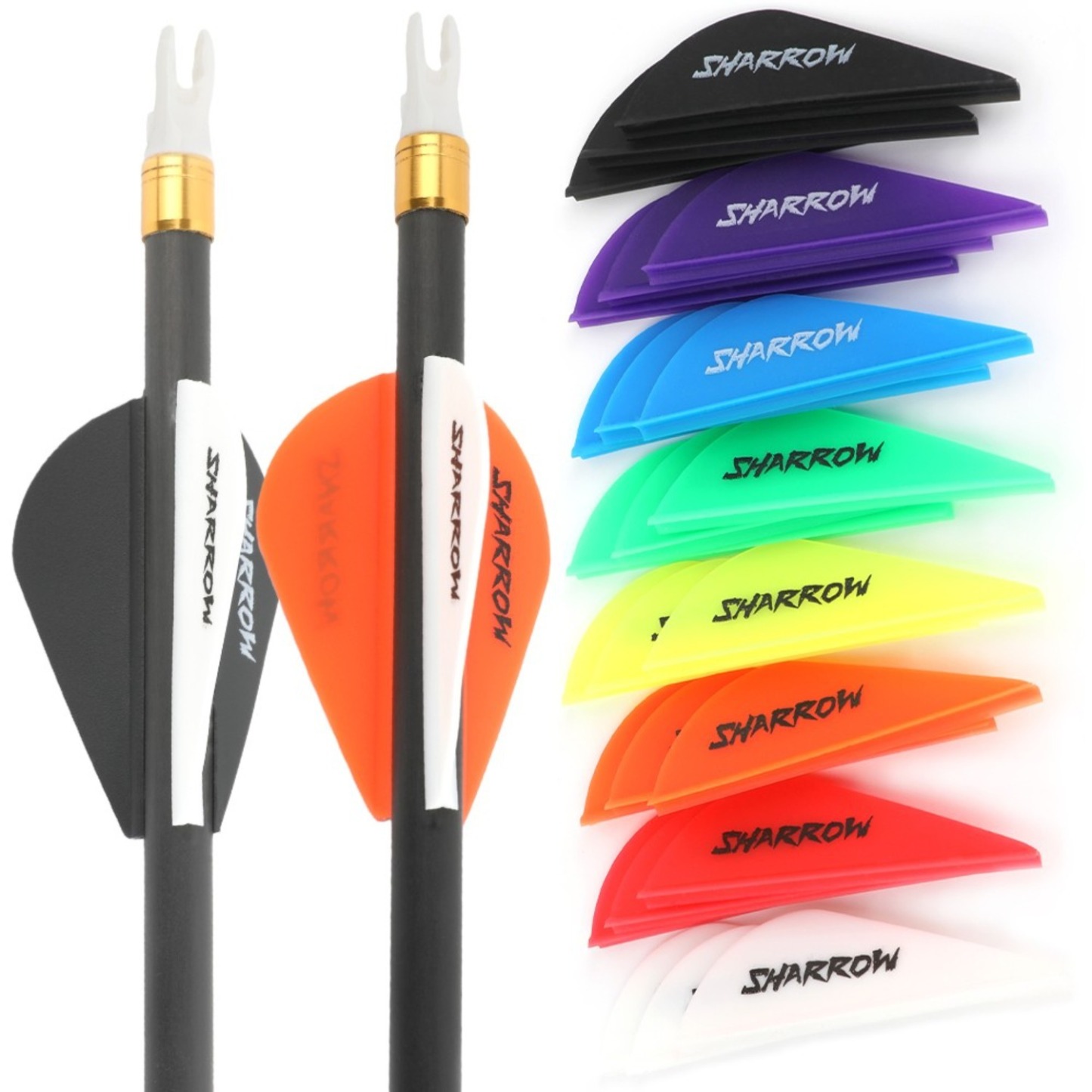 2" Archery Arrow Vanes Precision TPU Fletching Aerodynamic Design