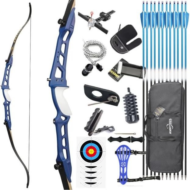 Target Recurve Bow 66" 68" 70" 14-40 lbs for Competition Beginners