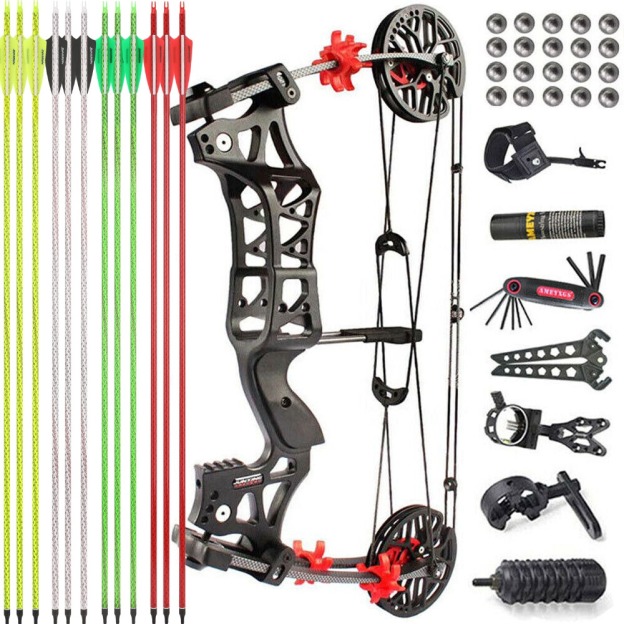 M109E Compound Bow and Arrow Set Steel Ball Shooting Hunting LH RH