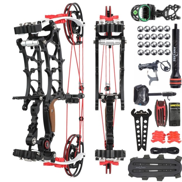 CNC Compound Bow Steel Ball Arrow Dual-use 17" 30-75lbs RH LH