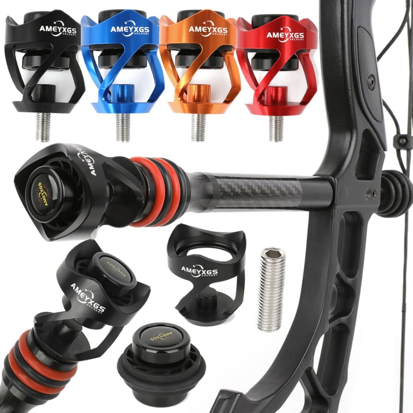 Archery Bow Stabilizer Harmonic Damper Riser Balance Bar Silencer