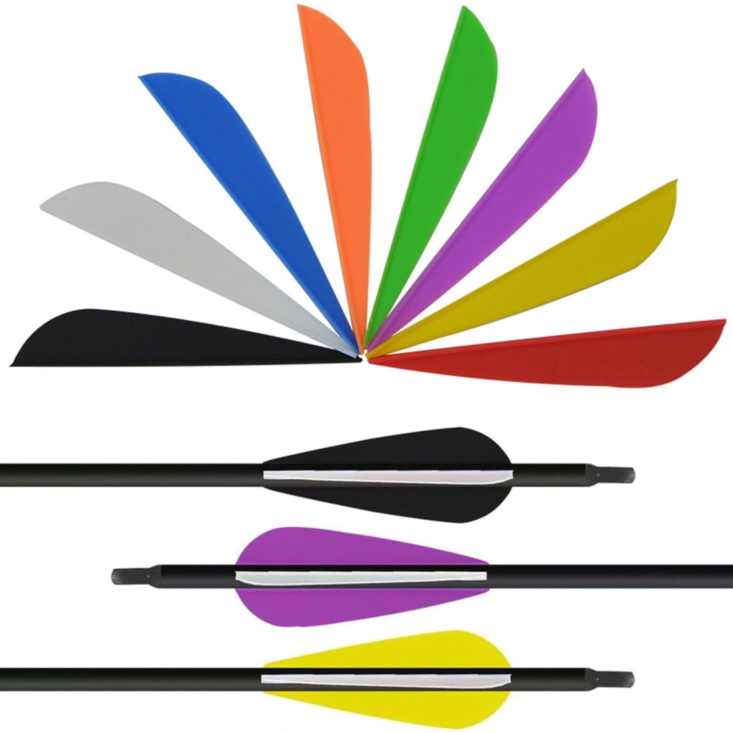 3" Water Drop Arrow Vanes Fletching for Enhanced Accuracy