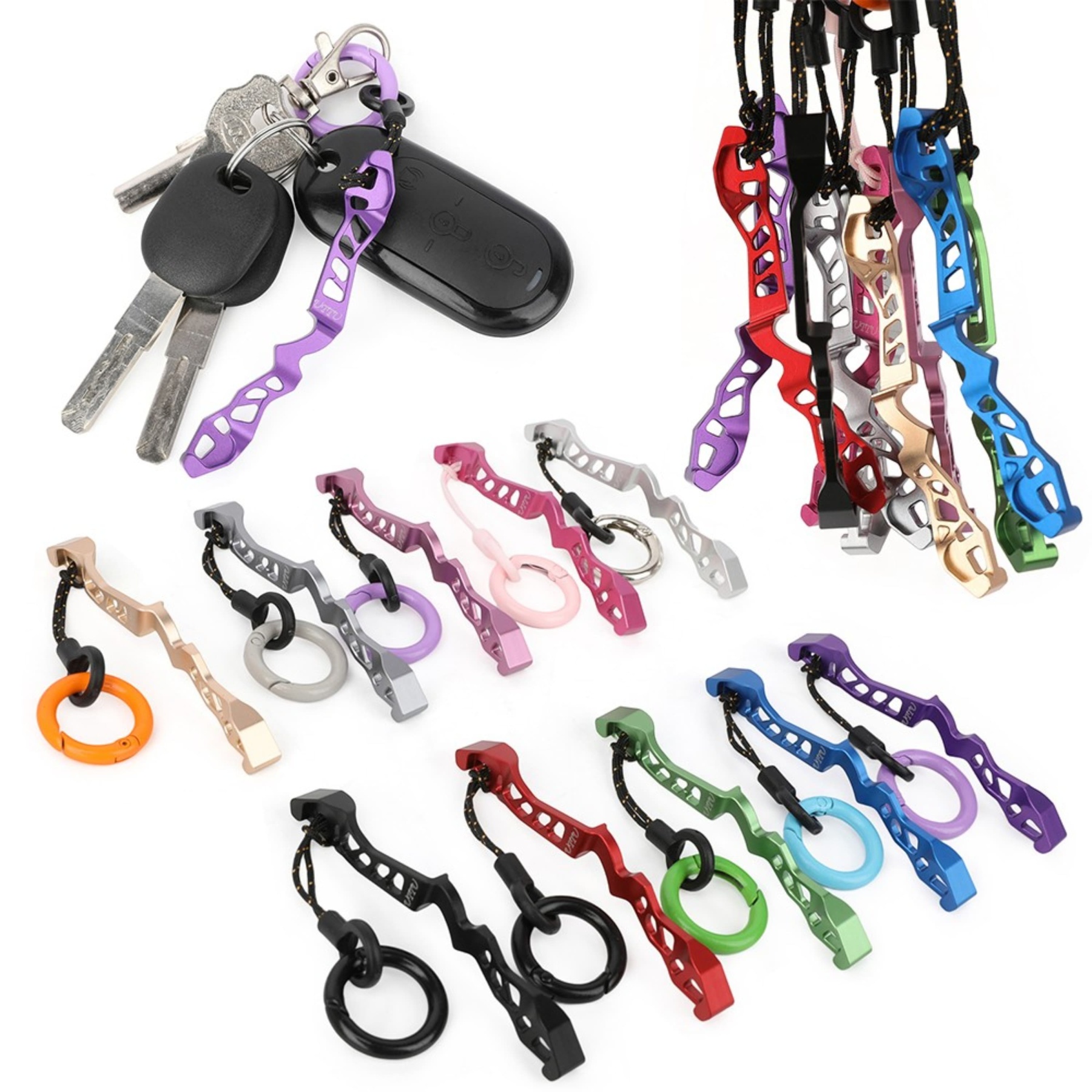 Archery Recurve Bow Riser Key Chain Aluminum Alloy Keyring