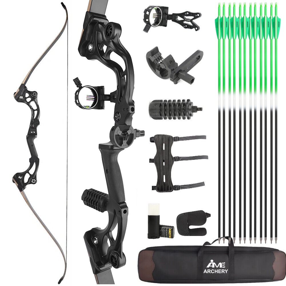 Junxing F163 Hunting Takedown Recurve Bow 30-55 lbs 64" Archery