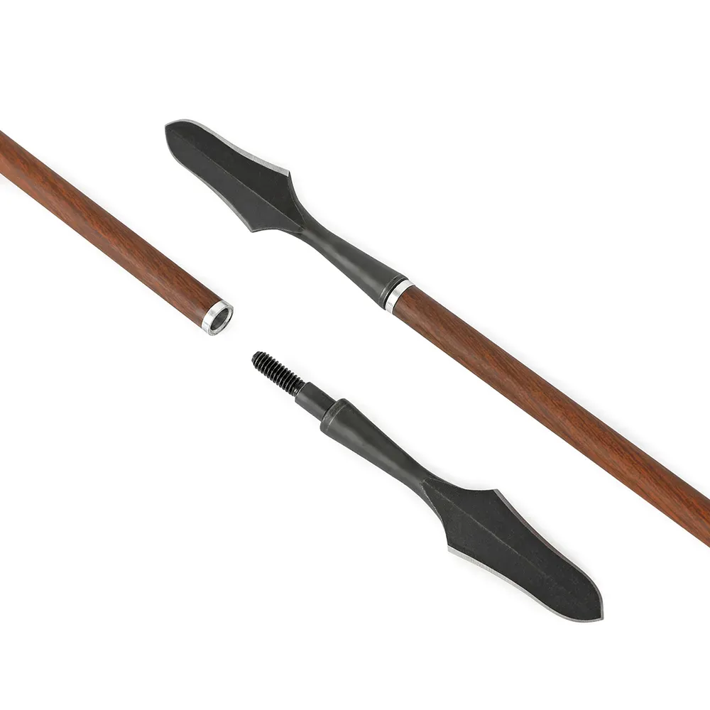 Black Steel Screw-In Points 6pcs for Bow Hunting & Target Practice