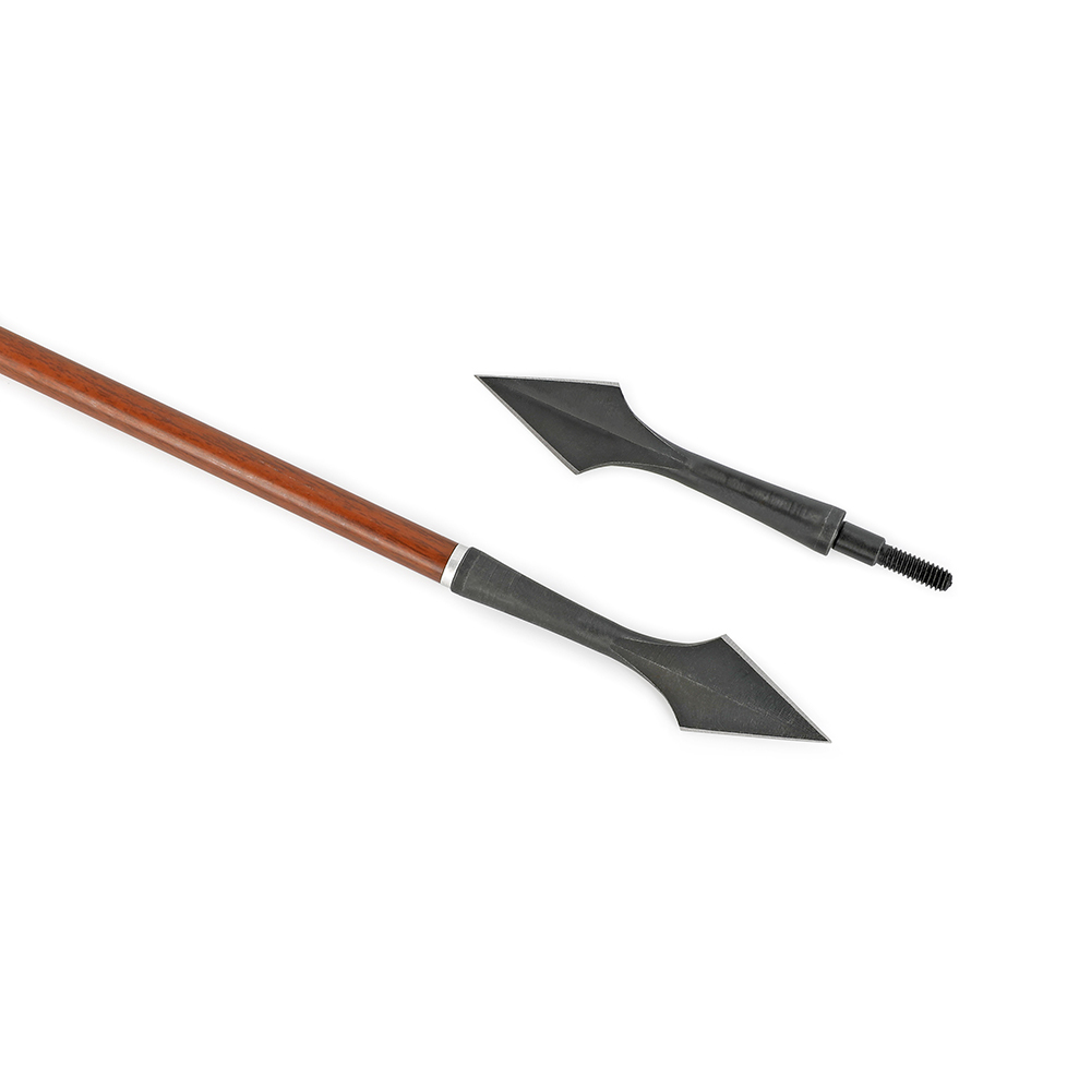 Black Steel Screw-In Points 6pcs for Bow Hunting & Target Practice